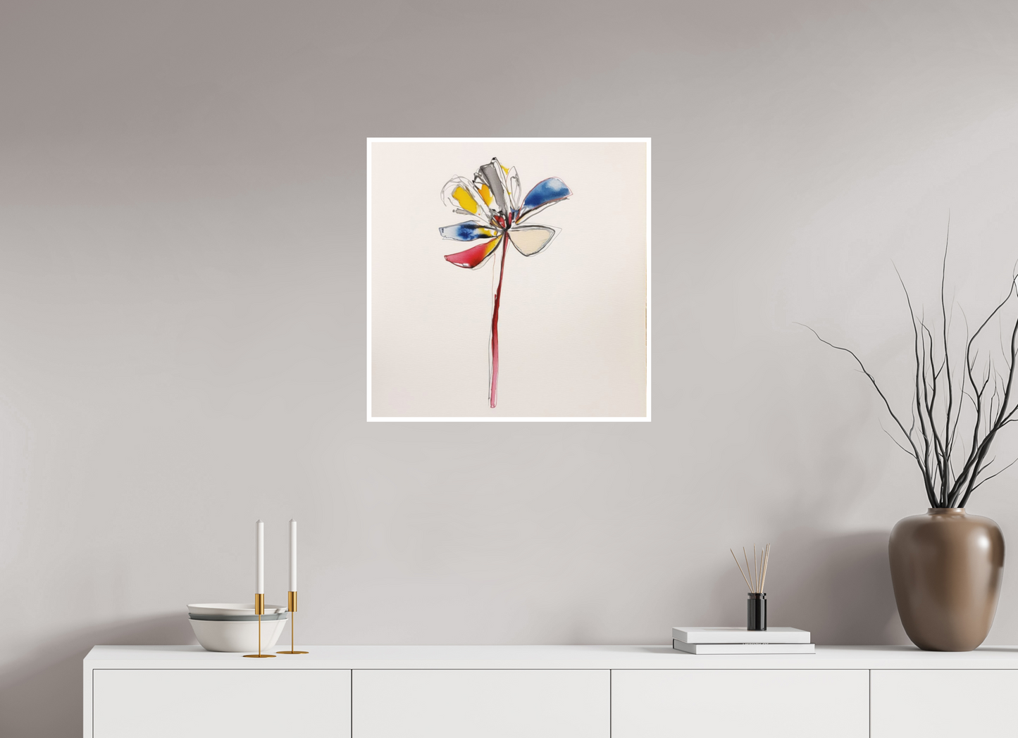 'Dance of Abstract Flora' Fine Art Print on Hahnemühle Paper