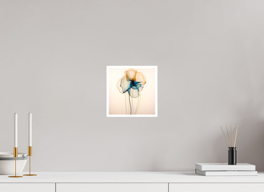 'Mirthful Azure and Ember Dance' Fine Art Print