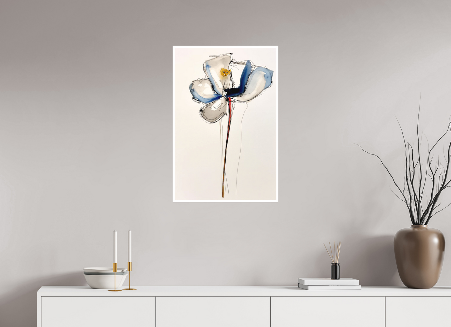 'Whispers of Blue Serenity' Fine Art Print on Hahnemühle Paper